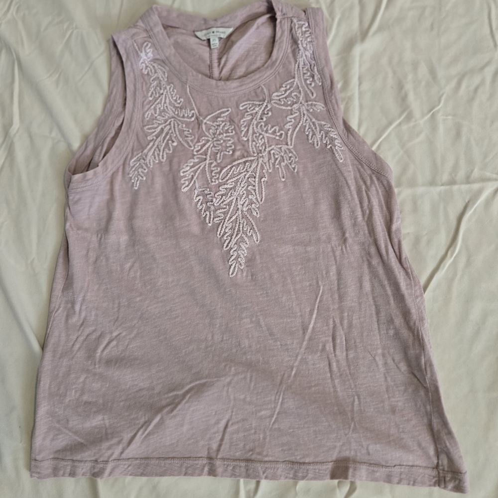 Lucky Brand Lavender Embroidered Tank Top